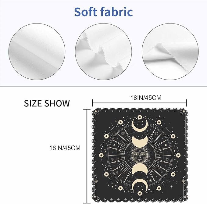 Moon Sun Cloth Table Napkins Set of 4 Star Galaxy Moonlight Esoteric Astrology Science Polyester Washable Decoration Dinner Napkins for Kitchen 18 x 18 inch