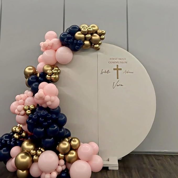 Black Pink and Gold Balloons Arch Kit, 134pcs 18/12/10/5inch Black Pastel Pink Chorme Gold Balloons Garland for Princess Birthday Wedding Bridal Baby Shower Bachelorette Mother's Day Party Decorations