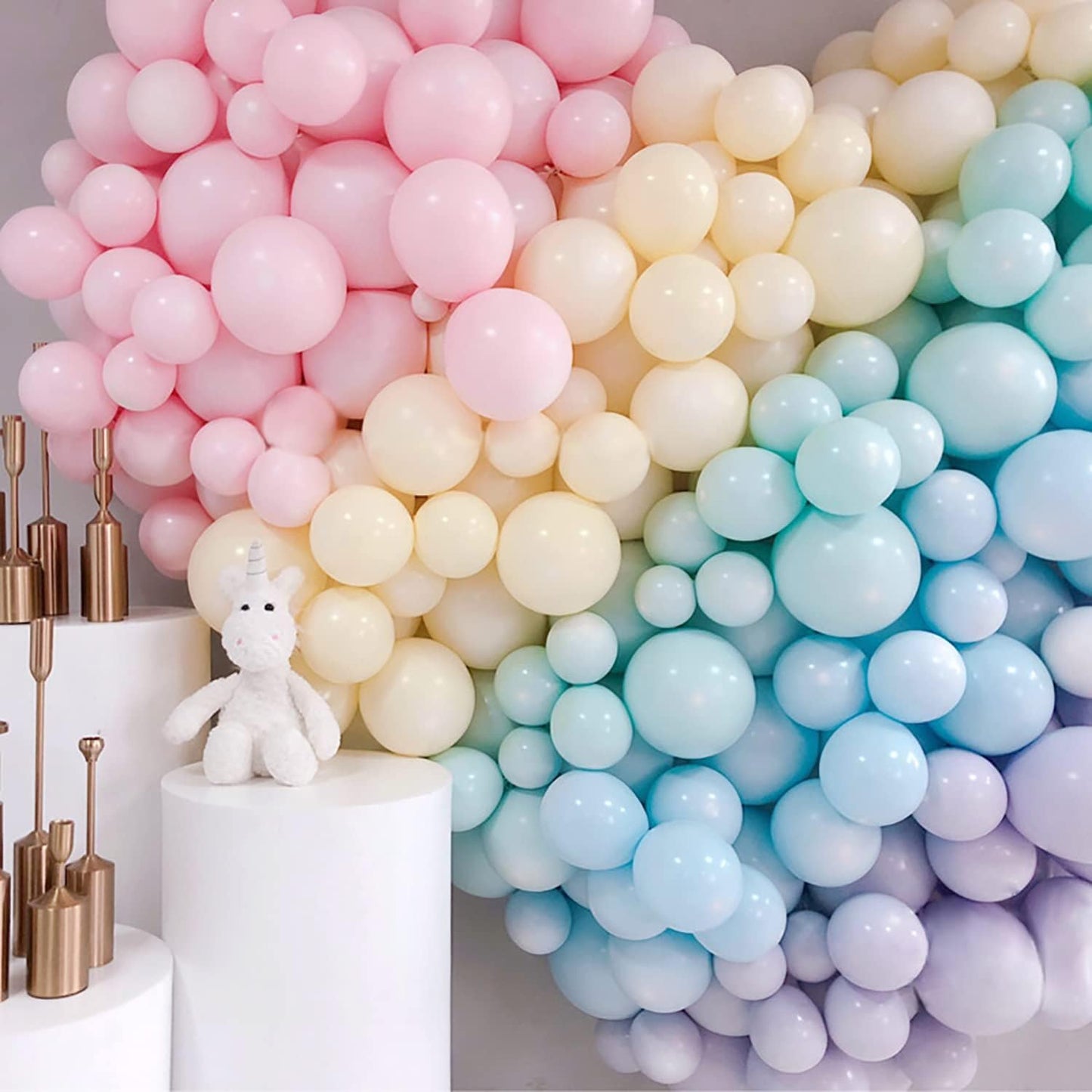 KALOR 18 inch Pastel Pink Balloons, 10pcs Thick Latex Round Helium Balloons for Birthday Family Party Wedding Party Baby Shower Decoration Supplies
