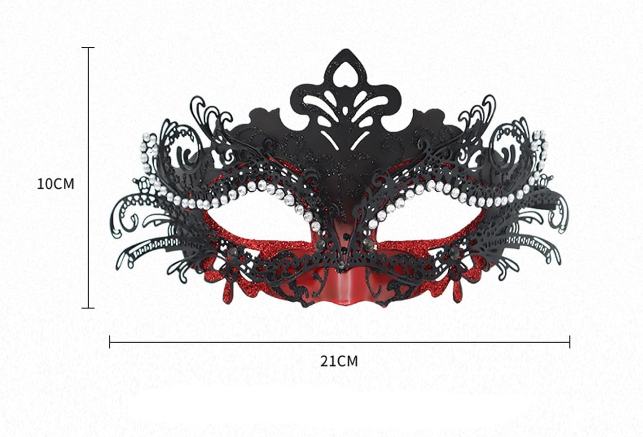 Couple Masquerade Mask Set - Venetian Style Masks for Halloween, Costume Parties and Carnival