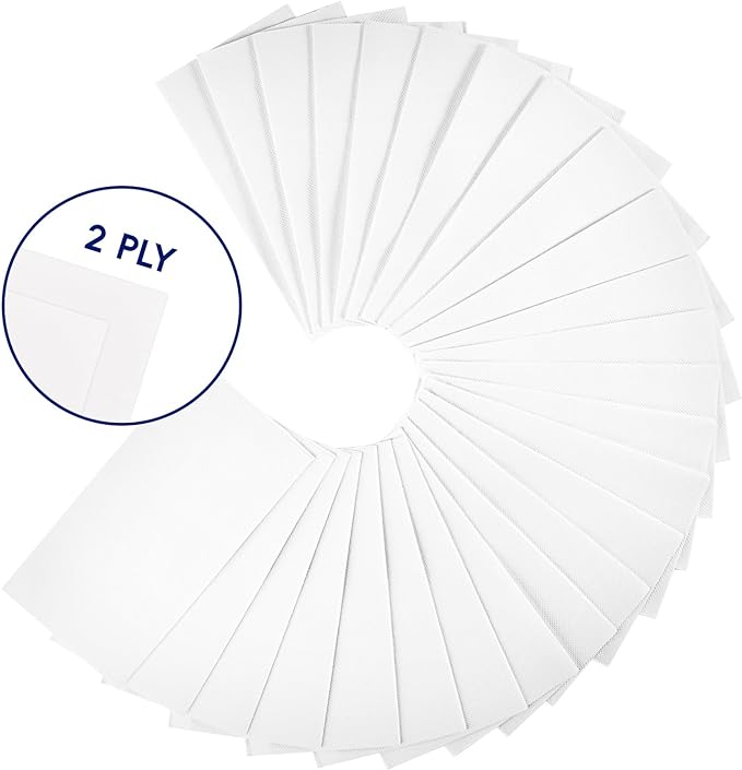 JOLLY CHEF 600 Pack Disposable Paper Napkins, Soft Bathroom Napkins for Guests, 2-Ply White Paper Hand Towels for Halloween, Wedding, Thanksgiving