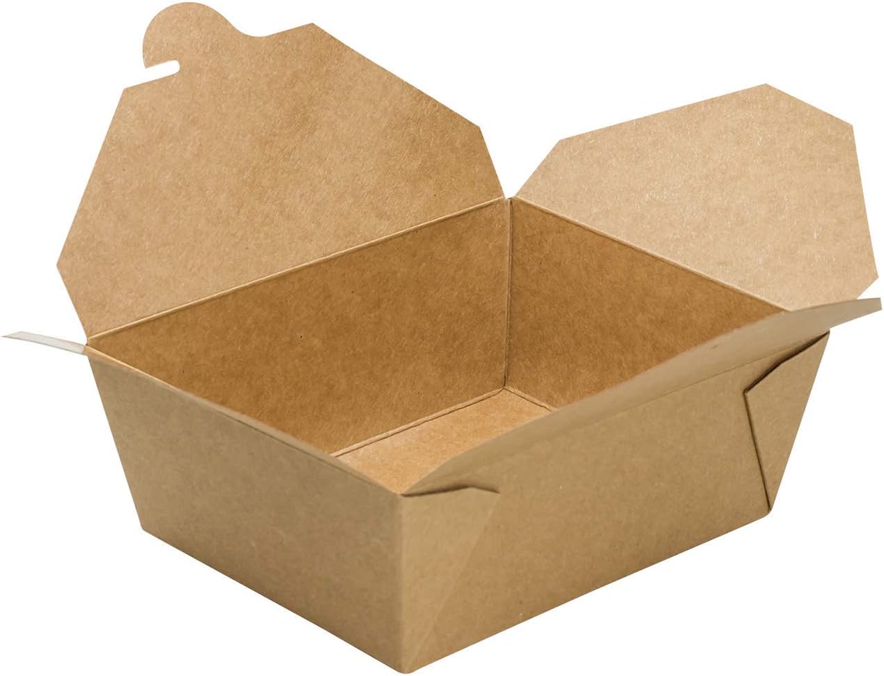 Karat Paper To Go Boxes [48 oz - 300 ct] Leak-Resistant, Microwavable, Heavy-Duty Take Out Boxes | Grease Resistant & Stackable | #8 Kraft Brown