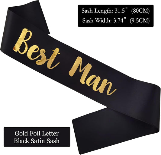 Best Man Sash, Funny Bachelorette Sashes for Bachelor Party Accessories for Best Man, Groomsmen Team Groom