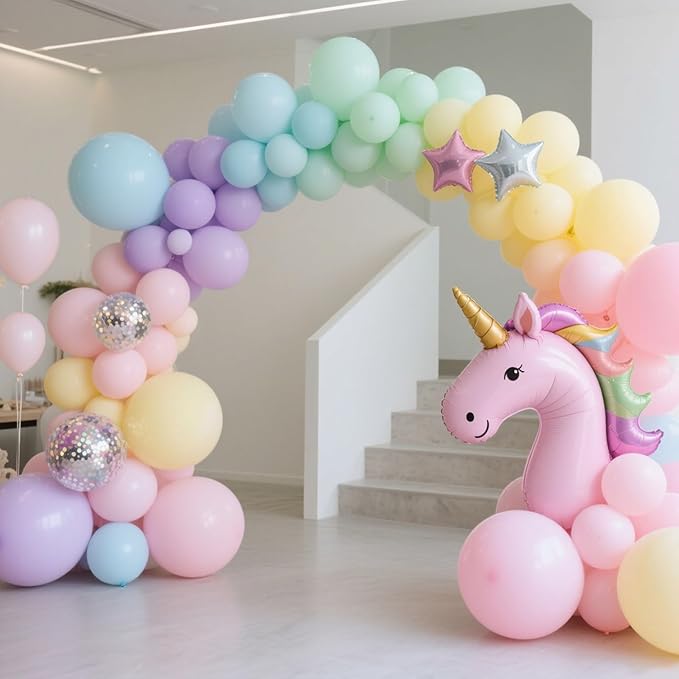 30Pcs Large Pastel Balloons 18 inch Large Round Rainbow Ballons Arch, Pastel Party Decoration, globos grandes para decoracion, Wedding Easter Birthday Anniversary Baby Shower Party Decorations