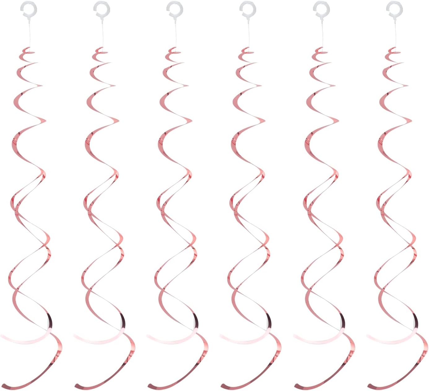 30 Pieces Rose Gold Foil Hanging Swirls for Hollywood Party Decorations Wedding Graduation Birthday Baby Shower Decorations