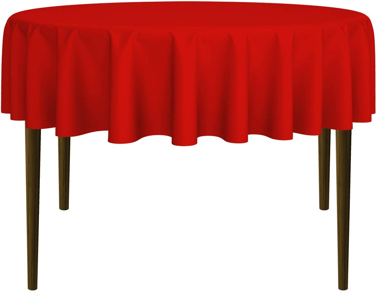Lann's Linens - 70" Round Premium Tablecloth for Wedding/Banquet/Restaurant - Polyester Fabric Table Cloth - Red