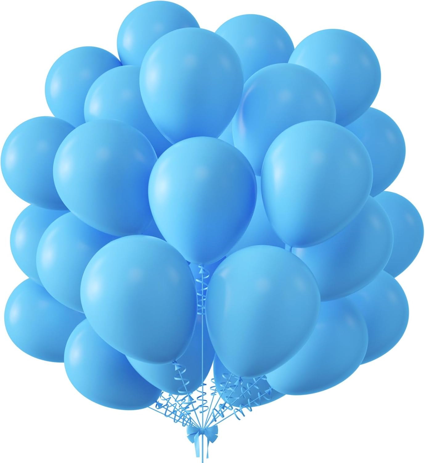 KALOR 10 Inch Light Blue Balloons, 100 Pcs Latex Helium Balloons for Birthday Party Baby Shower Wedding Graduation Graduation Party Decorations