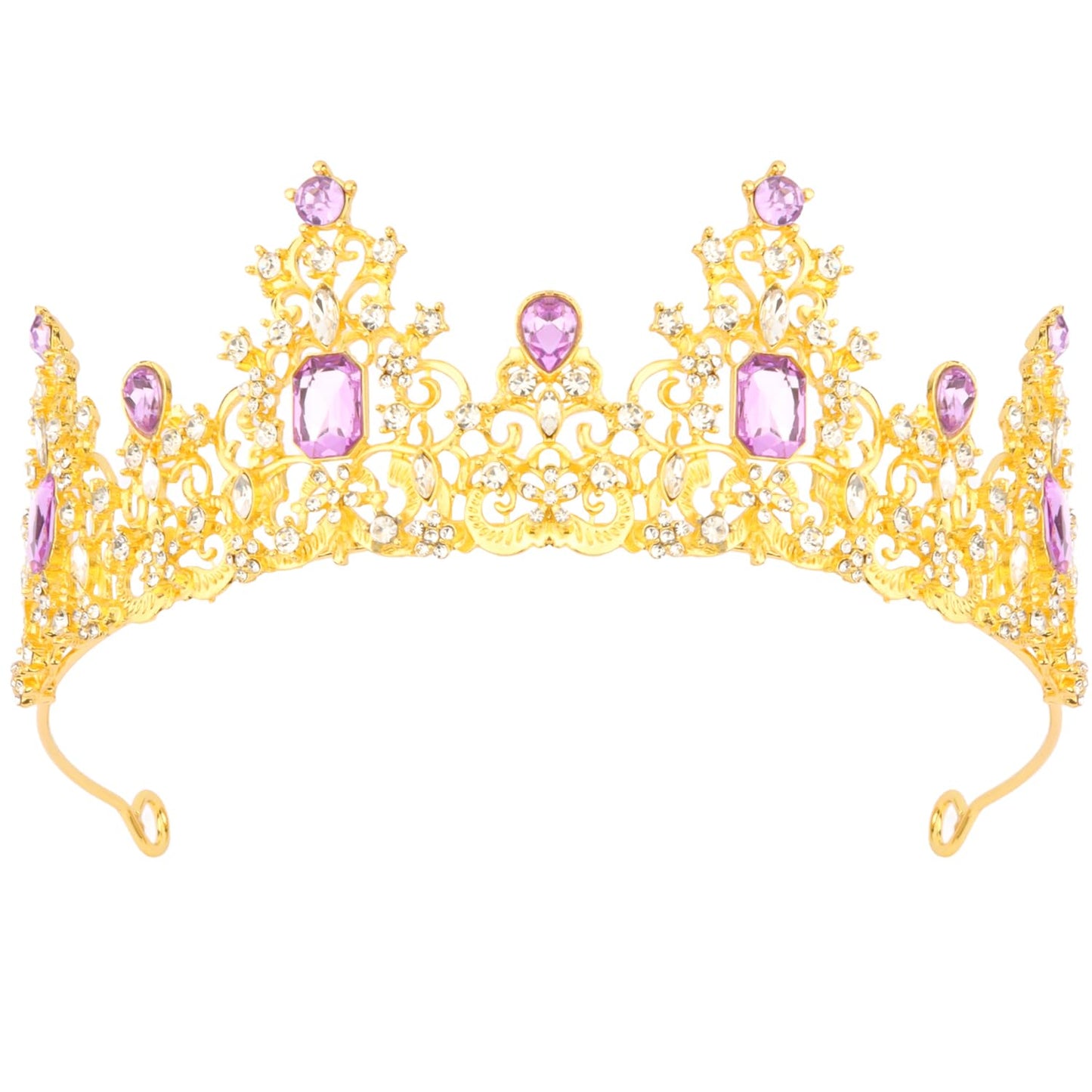Didder Purple Gold Princess Crown Birthday Tiara Prom Queen Tiaras and Crowns for Women and Girls Halloween Costume Headpiece Hair Accessories