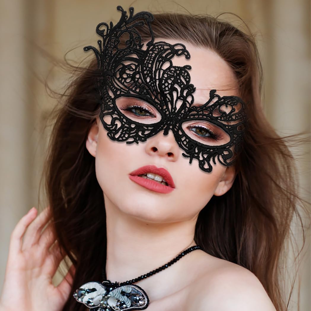 Masquerade Mask for Women- Lace Mardi Gras Masks Women Venetian Party Masquerade Mask Costume Accessories