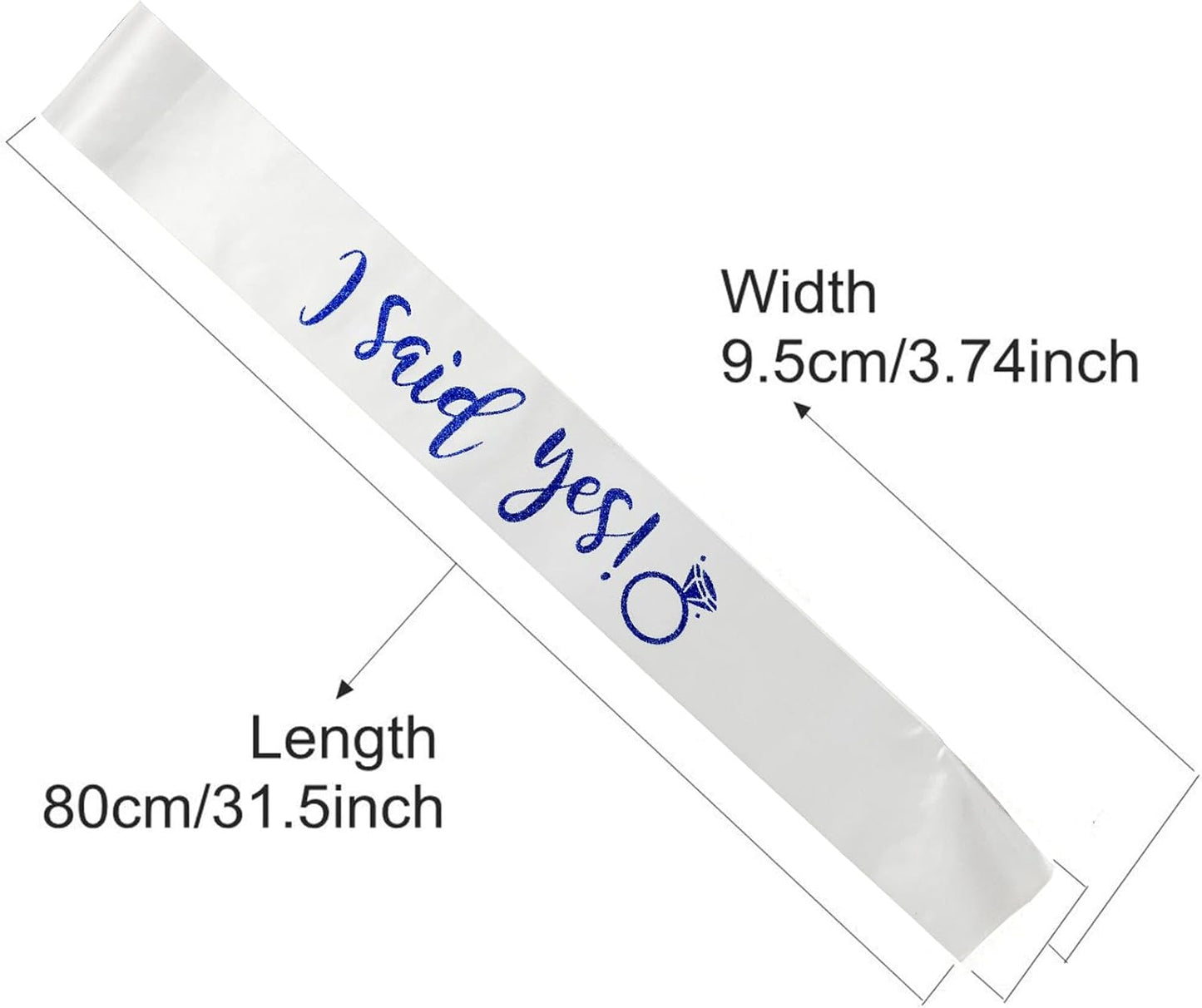 I Said Yes Sash,Future Mrs Sash Engagement Party SashBachelorette Party Sashes, Bridal Shower Sash for Bride to Be,Blue