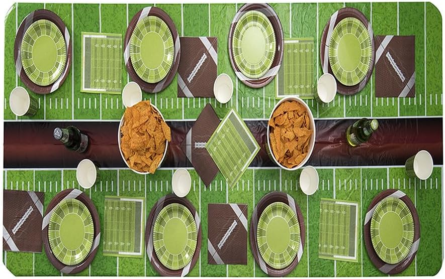 Hammont Football Cups- 9oz Disposable Foot Ball Cups - Football Themed Decorations - Birthday | Football Party Supplies (50 Pack)