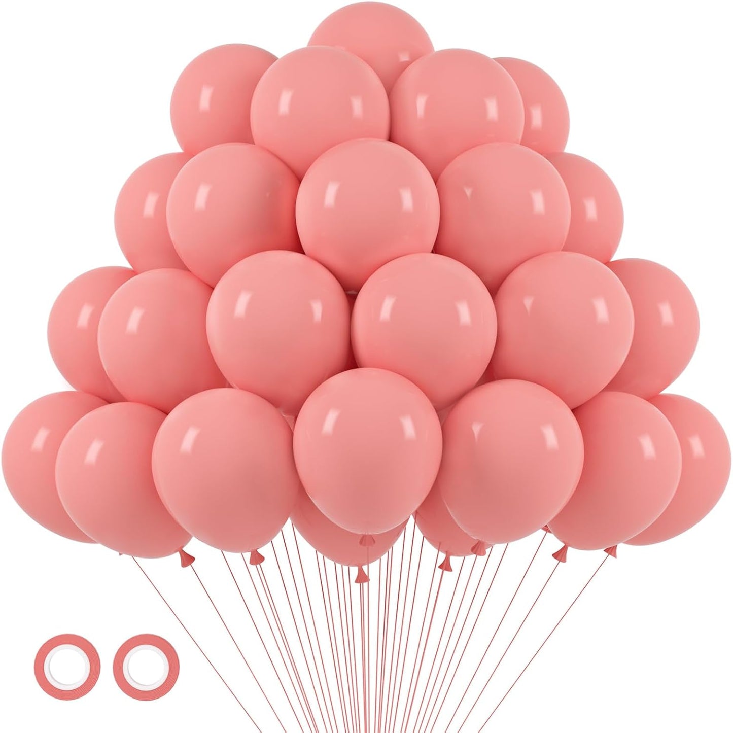 105pcs Retro Pink Balloons 12inch Party Latex Balloons for Boys Girls Birthday Baby Shower Gender Reveal Wedding Sunflower Party Decorations