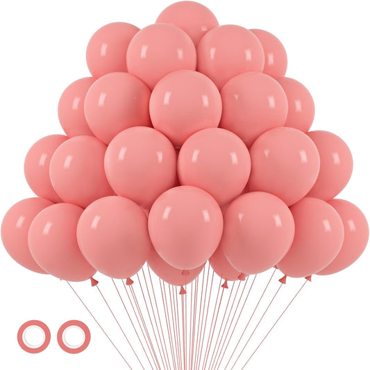 105pcs Retro Pink Balloons 12inch Party Latex Balloons for Boys Girls Birthday Baby Shower Gender Reveal Wedding Sunflower Party Decorations