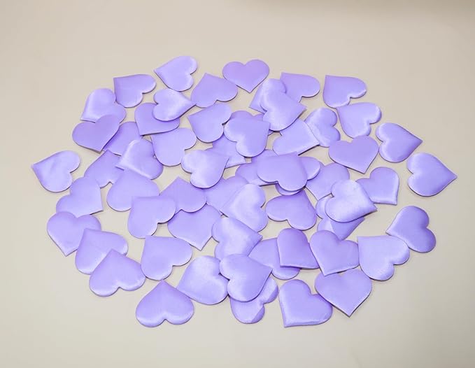 ONLYKXY 200Pcs 3.5cm Big Sponge Confetti Decor Glitter Flower Heart Shape Petals Table Decoration for Wedding Party Valentine's Day Scatter Ponge Petal Confetti (Purple)