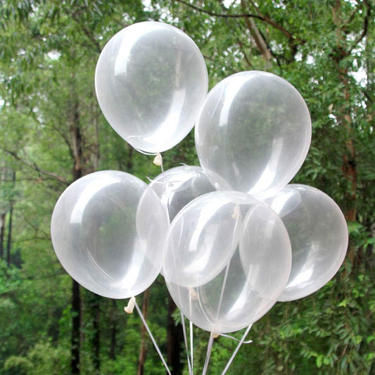 12 Inch Clear Balloons Party Latex Helium Transparent Balloon,Pack of 50