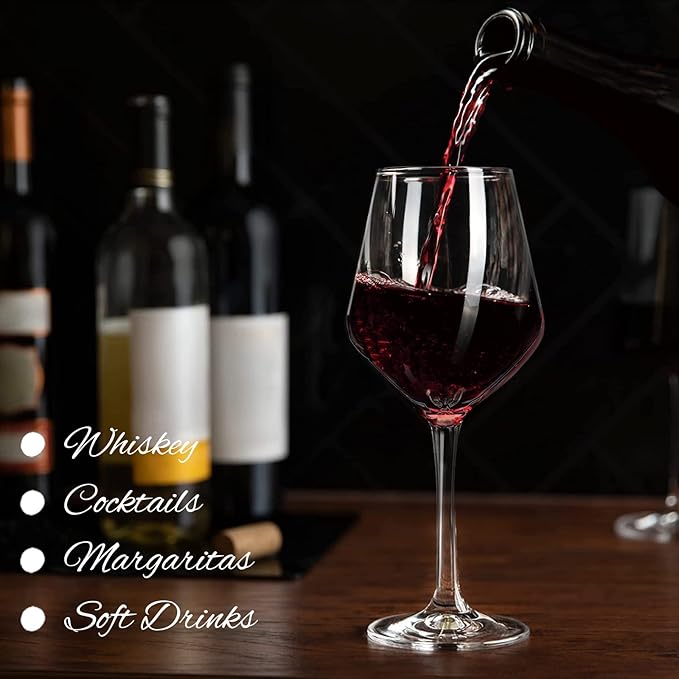 Plastic Wine Glasses Set of 6(15oz) |Unbreakable Wine Glasses with Stem|100% Tritan & BPA Free |Dishwasher Safe| Awesome For Pool, Beach, Travel, Pool, Camping, Beach, Picnic, Everyday Use.
