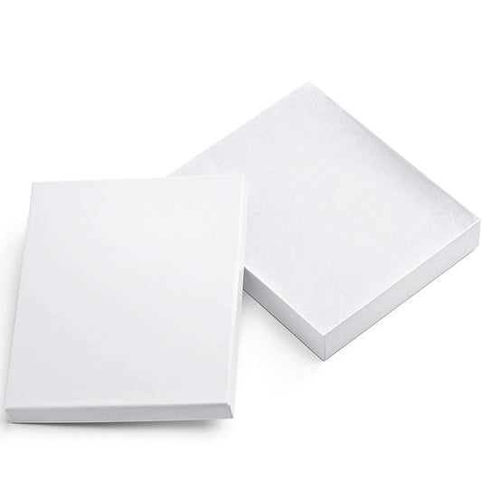 MESHA White Jewelry Gift Boxes with Lids 10 PC,6x5x1 Cotton Filled Glossy Jewelry Box, Necklace,Bracelet,Earring Gift Box, Bulk Jewel Boxes for Shipping, Small Business, Accessories
