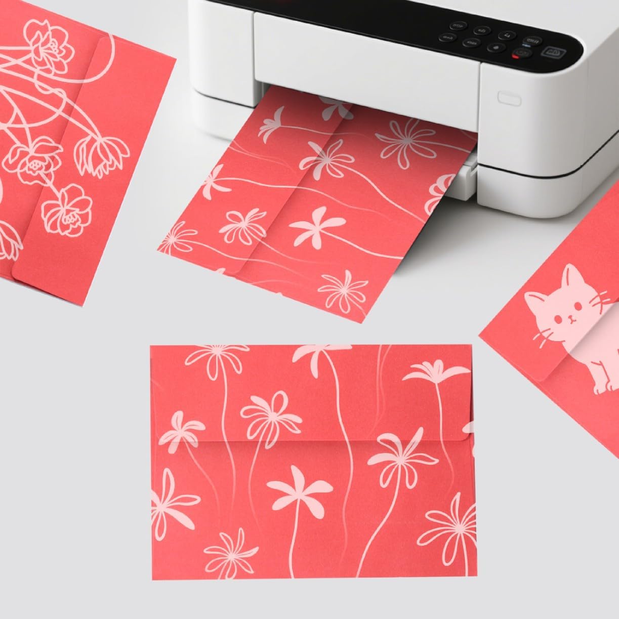 Keketer A2 Colorful Printable Envelopes 80 Pack Self - Seal, for 5x7 Cards, Weddings, Invitations, Baby Shower 4.375 x 5.75 Inches