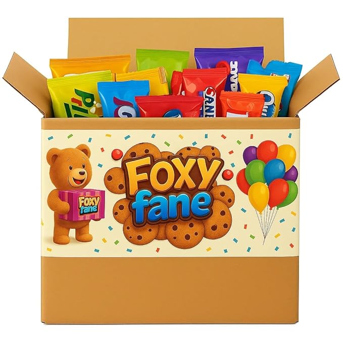 Foxy Fane 40 count Gluten-Free Healthy Snack Box - Premium Holiday, Christmas & New Year Gift Care Package full of Chips, Nuts, Bars, Popcorn - Bulk Bundle of Delicious Gluten Free Treats (40 Snacks)