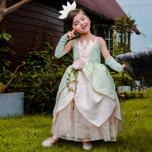 Girls Costume Accessories Princess Tiana Dress up Accessories for Girls Tiana Crown Halloween Christmas Party Favors for Kids