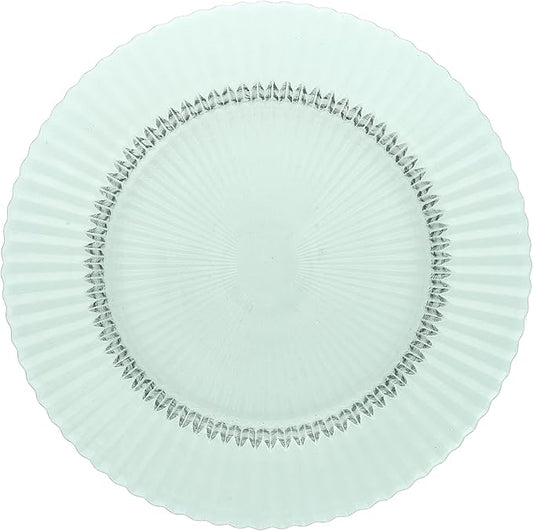 Fortessa Archie Glass, 10.6 Inch Dinner Plate (Set of 4), Verde Green