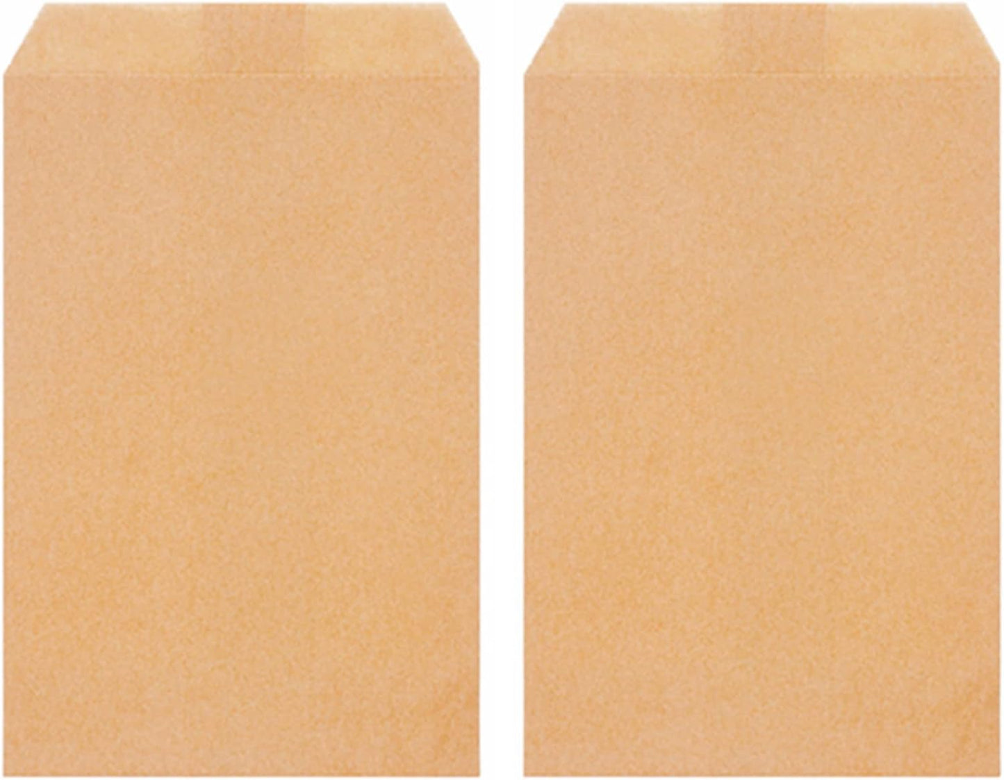 Quotidian Brown Flat Mini Greaseproof Kraft Paper Envelope Bags 2 3/4" x 4 1/2" (7 x 11.5cm) Pack of 100 - Small Treat Candy Wedding Tossing