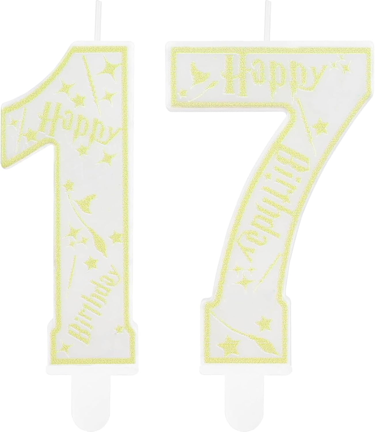 Magical Wizard Party Birthday Candles Number 17 Candle Cake Topper Wizard School Themed Happy 17th Birthday Cake Decorations for Boys Girls Kids Party Favor Supplies Decorations