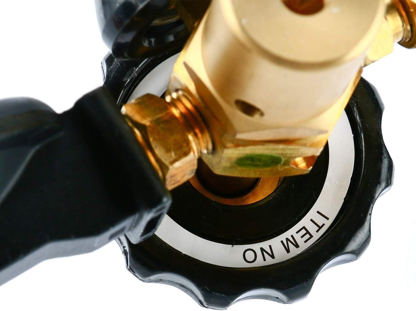 YaeTek Balloon Inflator Dual Mylar and Helium Latex Balloon Filler Valve Fits CGA-580 Tank Air Flow Inflator Regulator 0-3000 PSI (With Auto Foil Balloon Shut Off Valve) Pkg/1