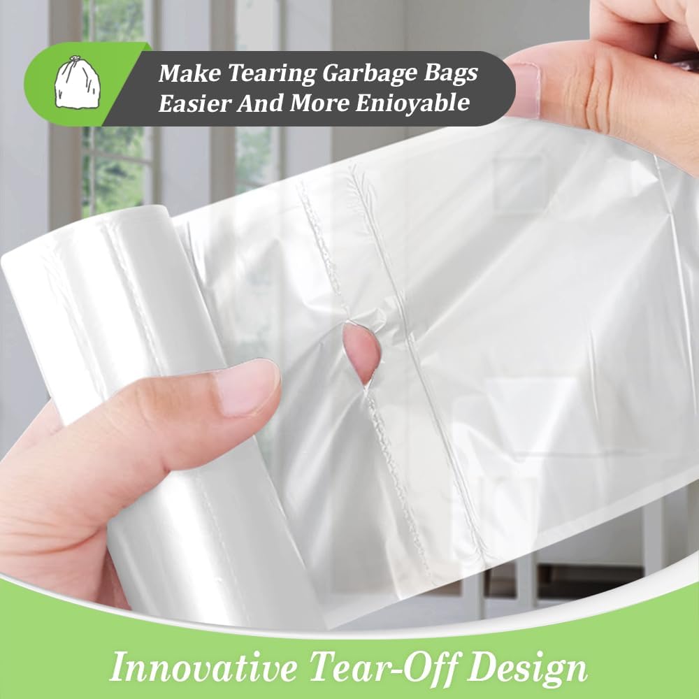 4 Gallon 1000 Counts Strong Trash Bag Garbage Bags by Teivio, Bathroom Trash Can Bin Liners, Small Plastic Bags for home office kitchen