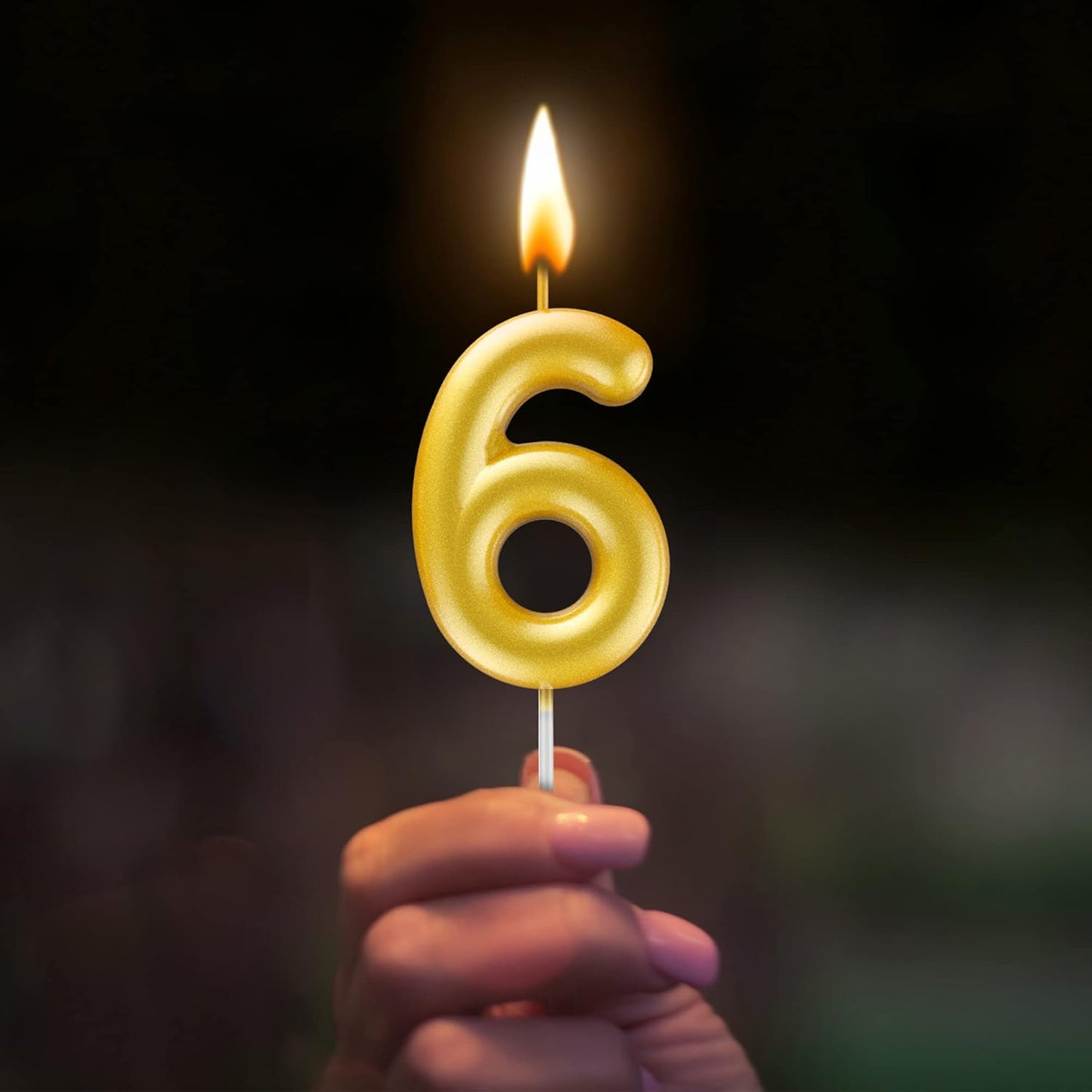Gold Number 0 Candle Happy Birthday 3D Number Candles for Birthday Cake Party Decoration Wedding Anniversary Celebration Supplies