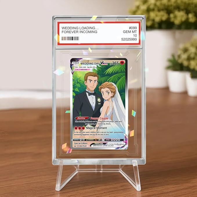 Personalized Anniversary Card from Cartoon Anime Couple Photo, Gifts for Couples Valentines Cards, Romantic Card Gift for Boyfriend Girlfriend, Couple Keepsakes, Valentine’s Day Anniversary 1