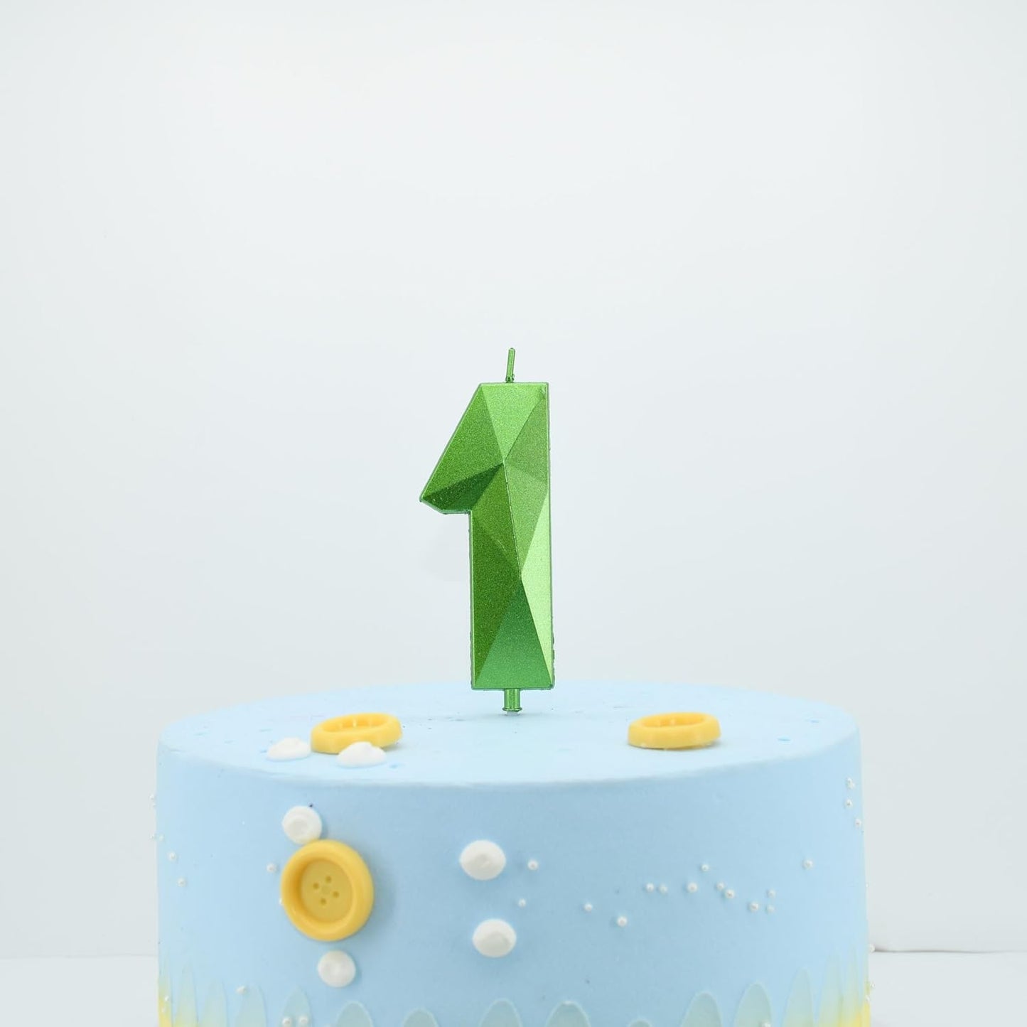 DERVENTA Large Birthday Candle Number 3D Green 3.7 inch Party Celebration Anniversary Decoration Cake Topper 1 Piece (Number 11 Green)
