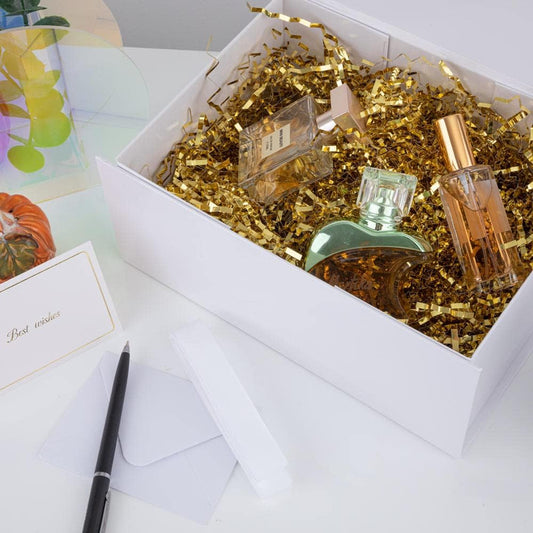 1PCS White Gift Box with Ribbon 9.5x7x4 Inches，Sturdy Gift Box with Lid for Gift Packaging, Foldable Magnetic Closure Storage Boxes, Bridesmaid proposal box, Rectangle Collapsible Box