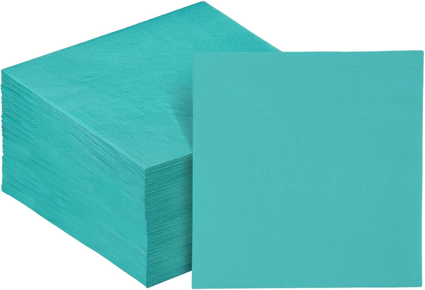 Mint Blue Cocktail Napkins 5 * 5inch disposable Beverage Napkin paper for Cocktail, Wedding, Dinner，Birthday Party Dessert Wine Paper Napkins（ 120 Count）