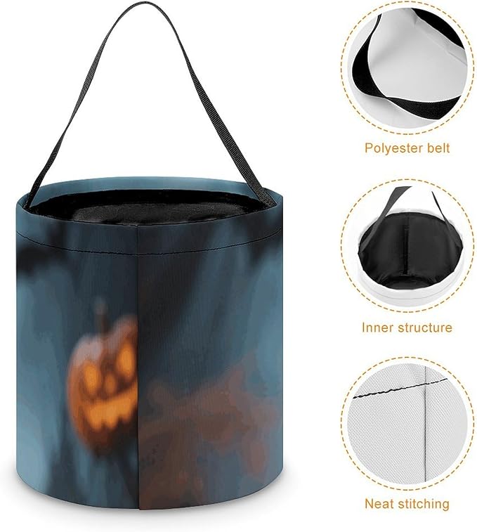 Halloween Candy Bucket - Frightening Halloween Crow Trick Or Treat Candy Bag, Gift Bag for Party Favor Supplies