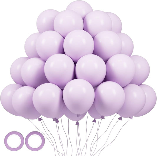 105pcs Pastel Purple Balloons 12inch Party Latex Balloons for Boys Girls Birthday Baby Shower Gender Reveal Wedding Sunflower Party Decorations