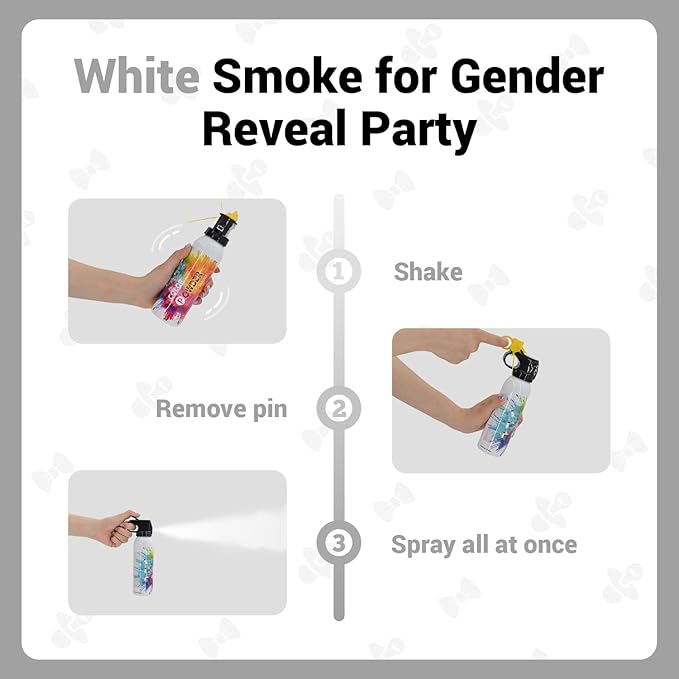 Gender Reveal Fire Extinguisher 2 Pack White Atmosphere Fog for Baby Reveal Photoshoot Video Props Stage Mister Foggers White Smoke Gender Reveal Extinguishers for Birthday Wedding Party