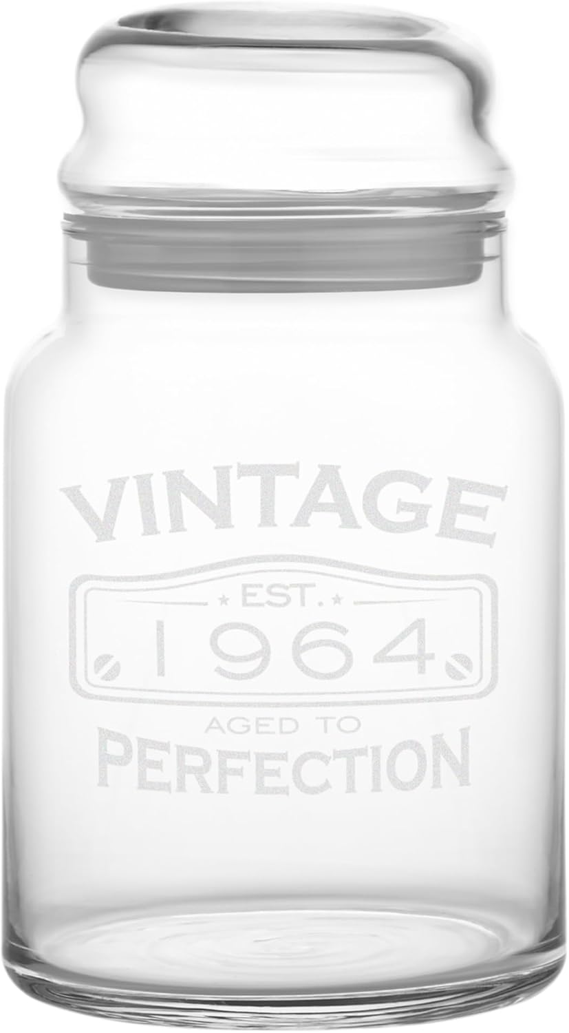 Let's Make Memories Personalized Birthday Candy Jars - Birthday Keepsake - Vintage Design