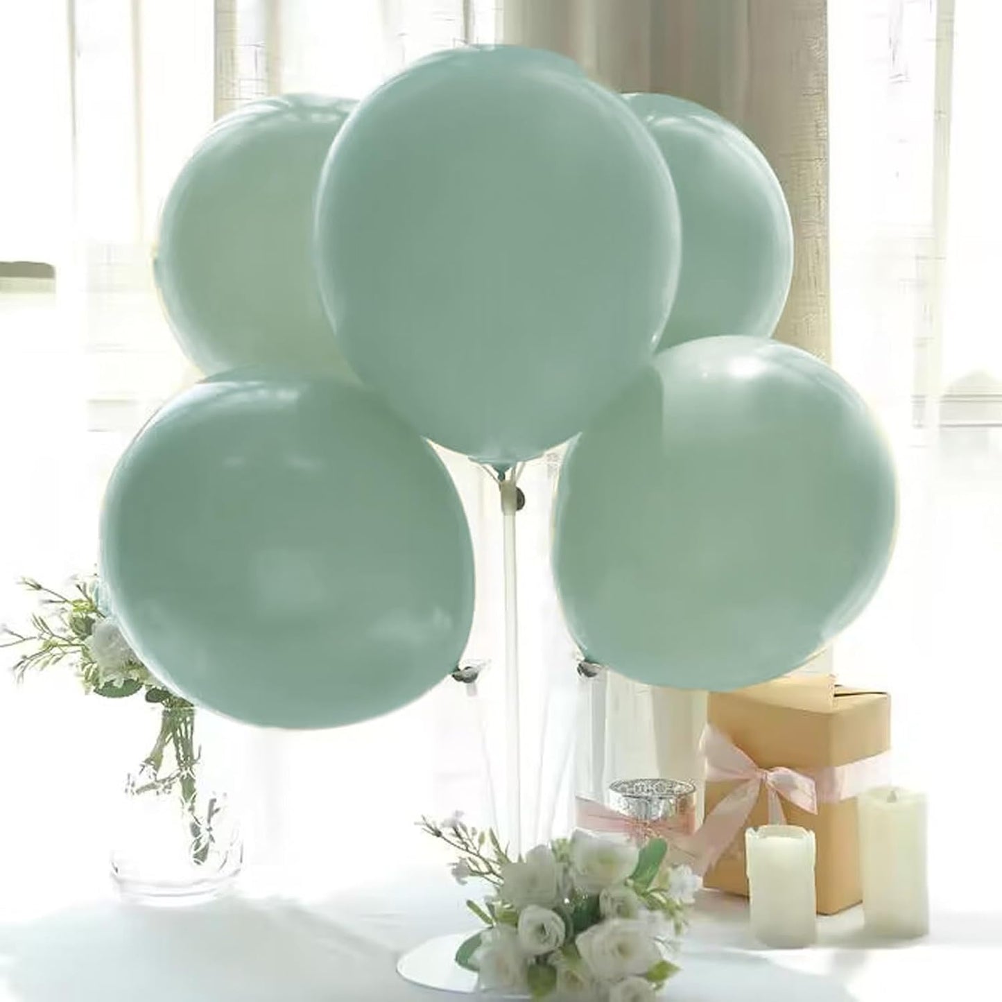 Pale Green Balloons, Scmdoti Light Greens Balloons Different Sizes 18 12 10 5 Inches, Green Balloon Garland Arch for Safari Party Birthday Baby Shower Bridal Shower Spring Decorations(PaleGreen)