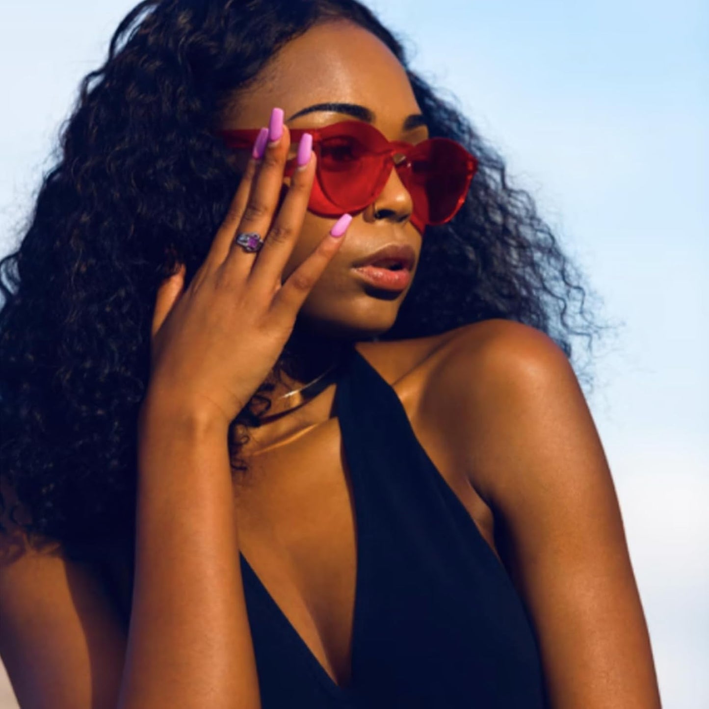 10/20 Pack Star/Heart Shape/Round/Butterfly/Cat Eye/Rectangle/Fire Rimless Tinted Party Sunglasses Color Glasses