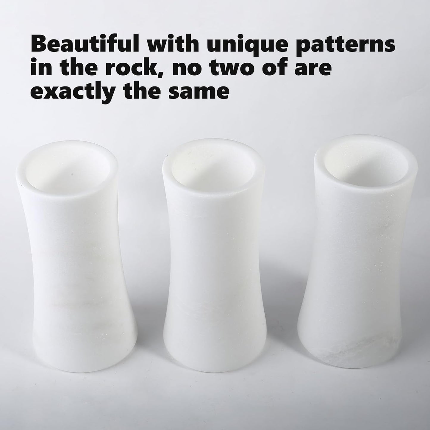White Marble Vase for Flowers, 8.66" Minimalist Modern Frosted Flower Vase for Home Decor, Decorative Vases for Centerpieces, Living Room, Dining Table, Office, Boho Farmhouse Decor