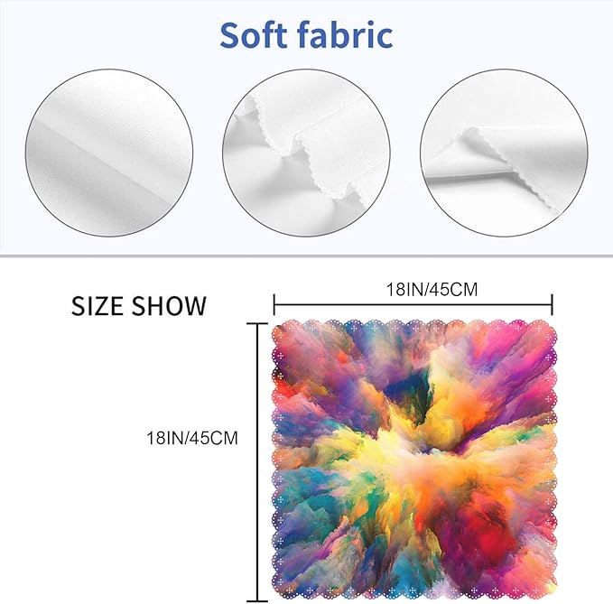 Yibeas Color Explosion Series Cloth Napkins Dinner Table Napkins Imagination, Creativity and Art Washable Reusable Napkins Set of 4 Home Holiday Party Wedding 18 x 18 inch
