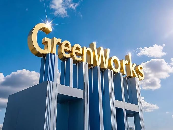 GreenWorks 100 Count 10“ Heavy-duty Compostable Plates, Unbleached Biodegradable Bagasse and Bamboo fiber Paper Plates