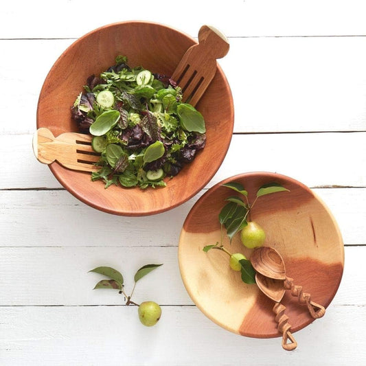 Dining & Entertaining, Wood Bowl, Serve Salad or Pasta, Countertop Fruit Bowl, Family Dinner, Party, Holidays, Thaksgiving, Handcarved, Rustic, Mahogany, Varies Beige to Brown, Extra Large 16" Wide