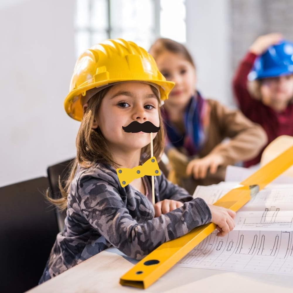 25Ct Construction Party Photo Booth Props Kit Construction Party Decorations Architectural Photo Props Kits 25 Pieces for Kids' Construction Theme Baby Shower & Birthday Decorations