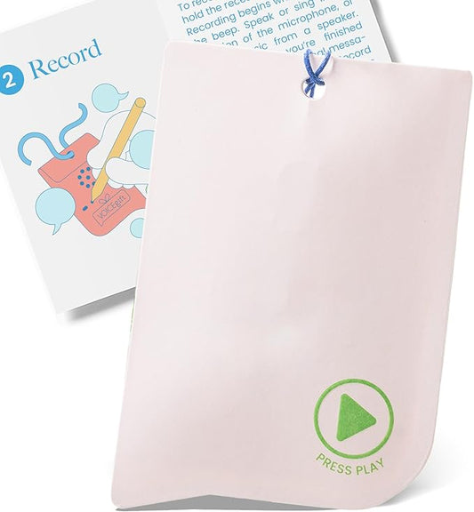VoiceGift Tag – 1 Pack Audio Greeting Tag with Voice Recorder, Multi-message Recordable Gift Card with Playback, Record Your Own Message Card for Birthdays, Holidays & Keepsakes