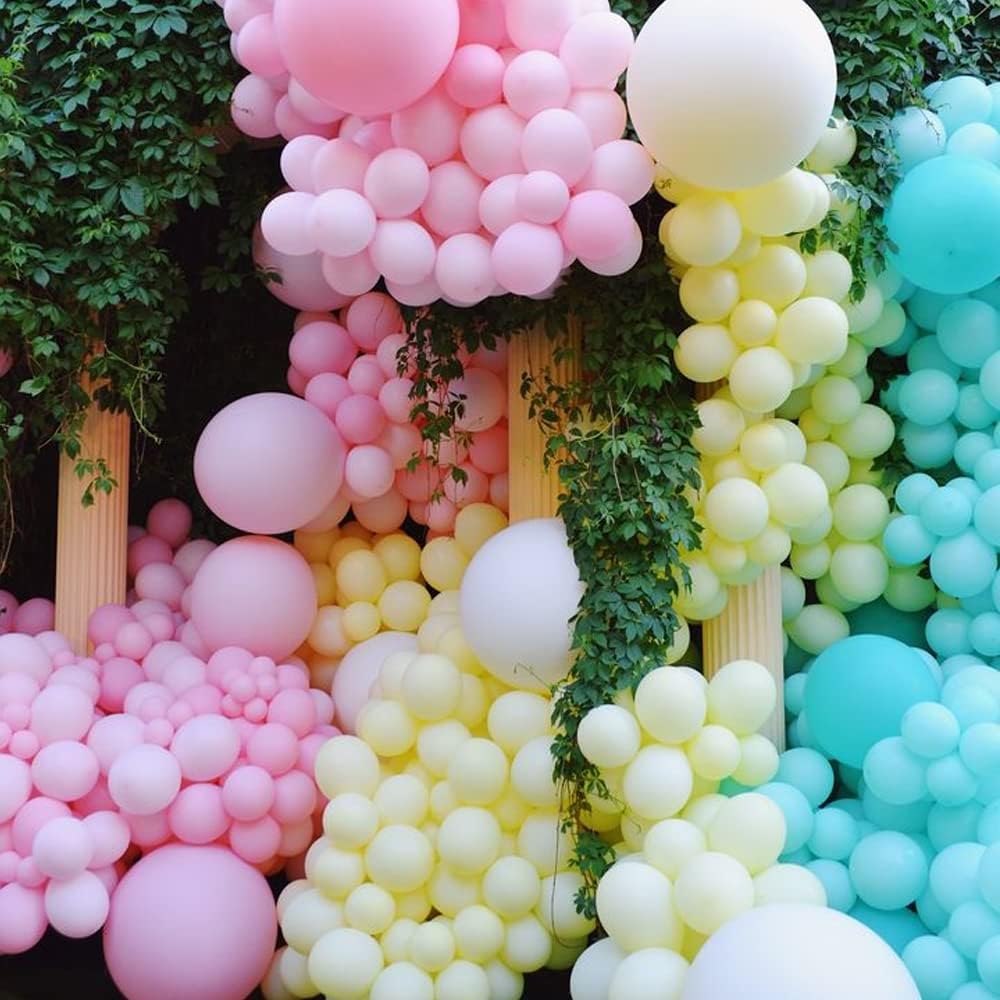 BEISHIDA 100Pcs 5 Inch Pastel Yellow Balloons Mini Thicken Light Macaron Yellow Latex Balloon for Birthday Wedding Bridal Shower Party Decorations Supplies