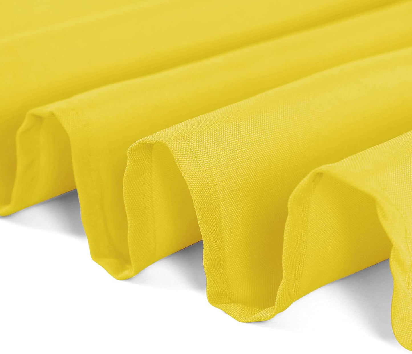 Cupuamon 120 inch Round Tablecloth Washable Polyester Table Cloth Decorative Table Cover for Wedding Party Dining Banquet（120 inch,Yellow）