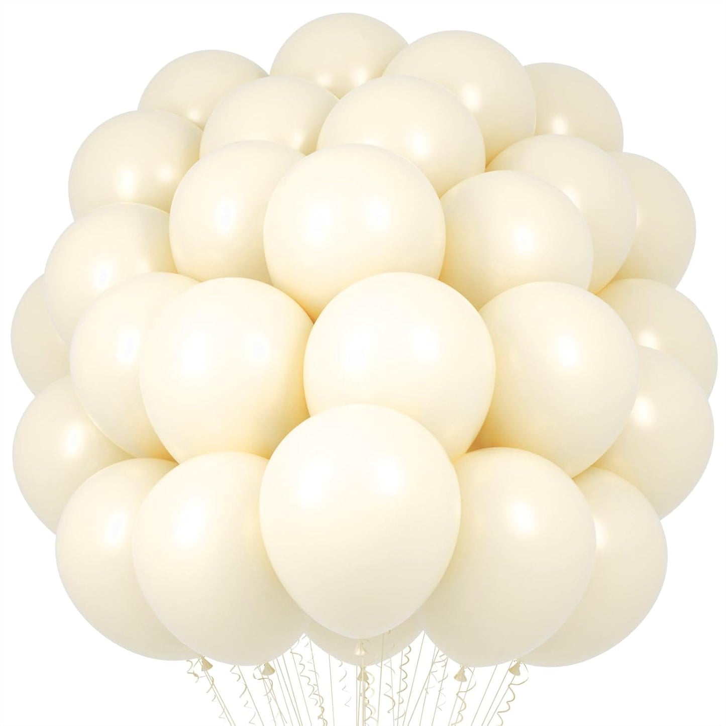 Ivory White Balloons, 66pack 12inch Latex Party Balloons for Wedding, Birthday, Graduation, Bridal Shower, Baby Shower, Gender Reveal, Anniversary, Bachelorette Party Decorations