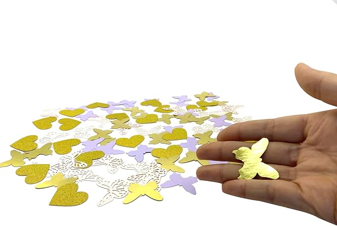 100PCS Butterfly Table Confetti,Butterfly Birthday Decorations for Bridal Shower Baby Shower Wedding Butterfly Party Decor